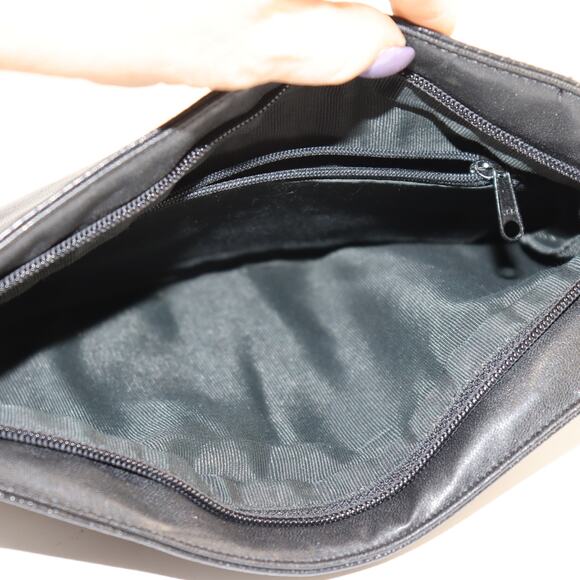 Genesis Vintage Black Clutch Purse Leather - Picture 5 of 6